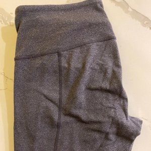 Lululemon cropped heather gray leggings, sz M